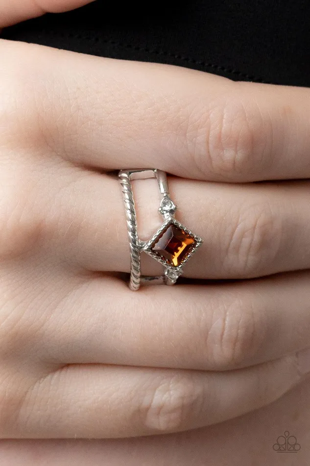 Angling for Attention Brown Ring Jewelry by Bretta Paparazzi Accessories Rings