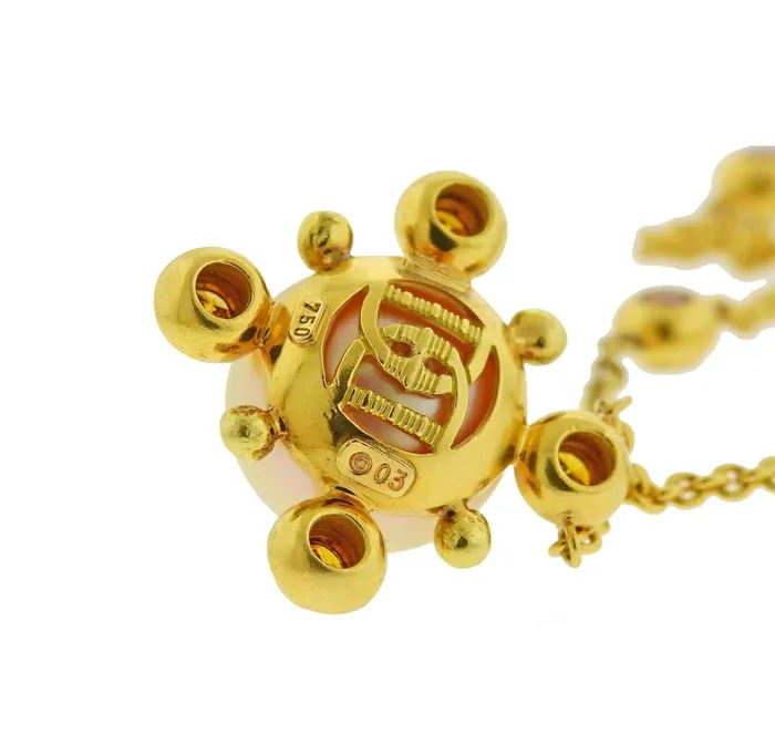 Assael Prince Dimitri Fancy Diamond South Sea Pearl Pendant Necklace Prince Dimitri Necklaces
