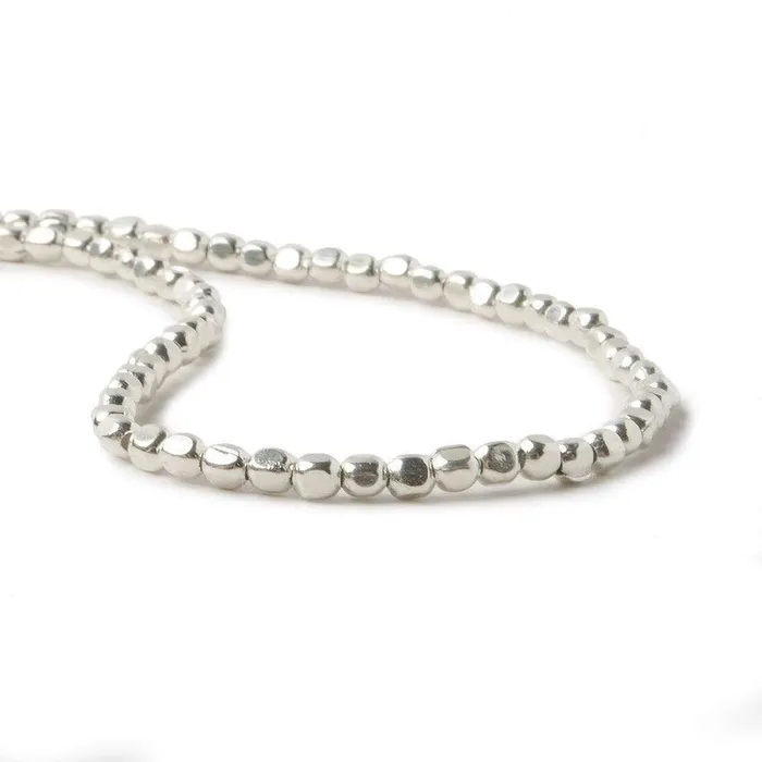 Beadsofcambaycom 2mm Sterling Silver Plain Cube 8 inch 81 beads Rings Beadsofcambaycom 2mm Sterling Silver Plain Cube 8 inch 81 beads Rings
