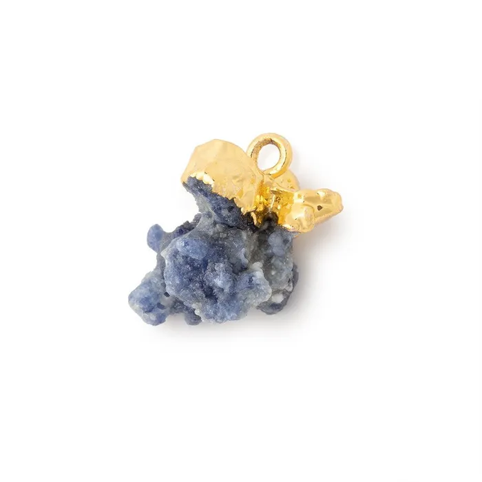 Beadsofcambaycom Necklaces 15x15mm Gold Leafed Blue Jammu Sapphire Natural Crystal 1 Pendant Beadsofcambaycom Necklaces 15x15mm Gold Leafed Blue Jammu Sapphire Natural Crystal 1 Pendant