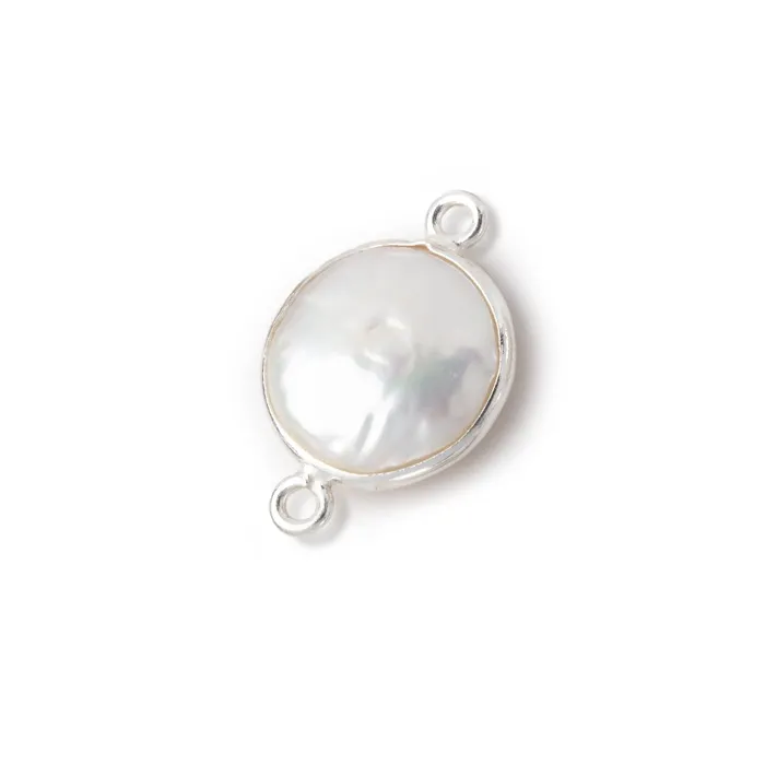 Beadsofcambaycom Rings 1213mm Sterling Silver Bezel White Coin Freshwater Pearl Connector 1 piece Beadsofcambaycom Rings 1213mm Sterling Silver Bezel White Coin Freshwater Pearl Connector 1 piece