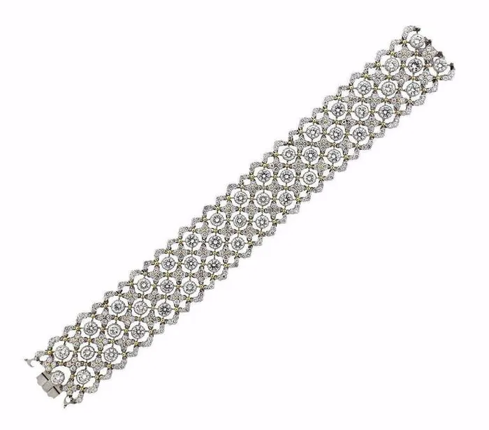 Bracelets Buccellati Buccellati Important 1921 Carat Diamond Gold Bracelet
