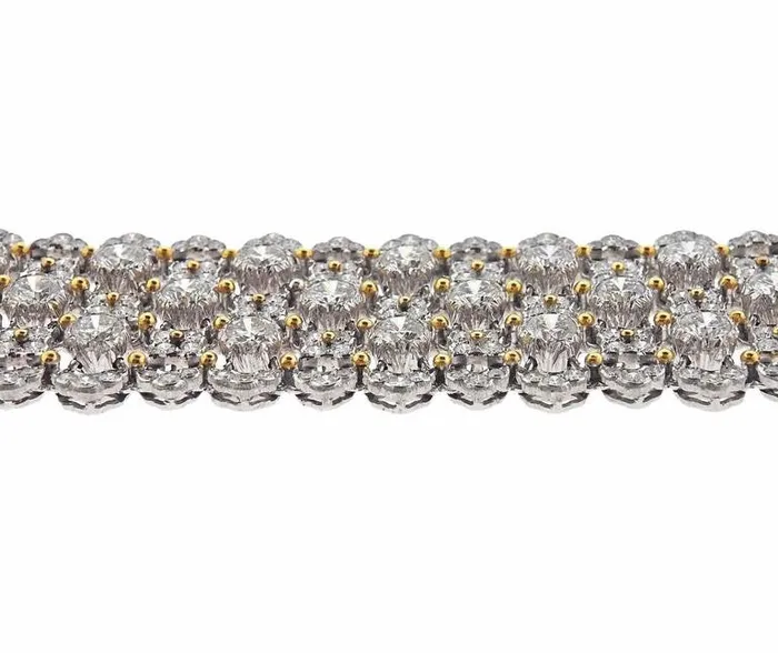 Bracelets Buccellati Buccellati Important 1921 Carat Diamond Gold Bracelet