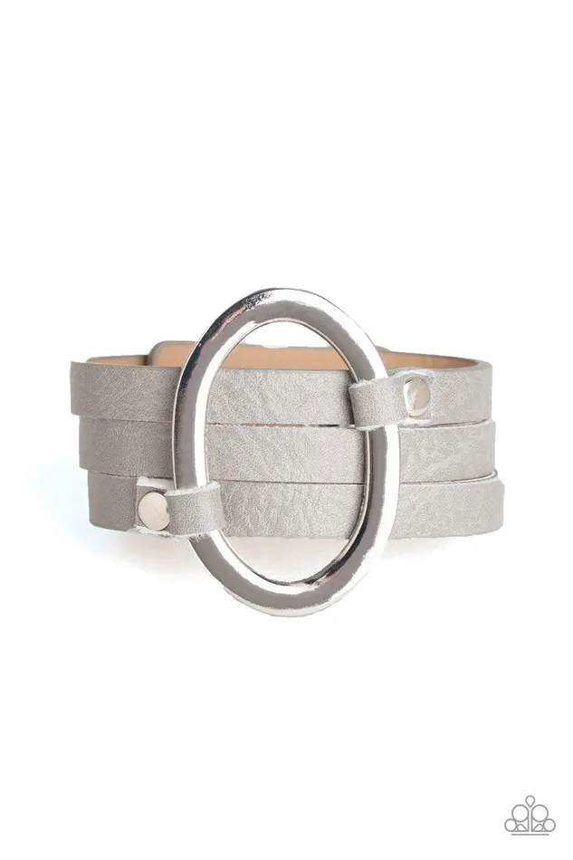 Bracelets Cowgirl Cavalier Silver Wrap Bracelet Jewelry by Bretta Paparazzi Accessories