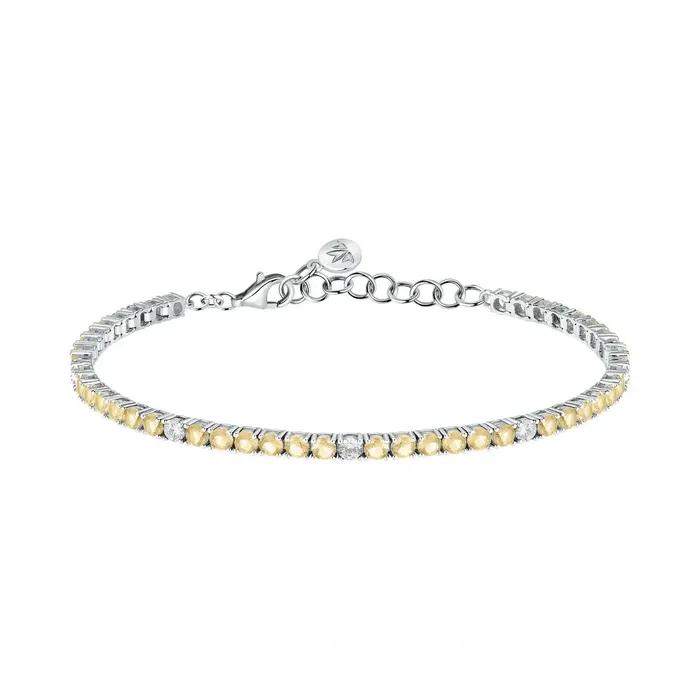 Bracelets Morellato Womens silver bracelet with rhodium plating and zirconia in champagne and white Morellato Treasures Bracelets Morellato Womens silver bracelet with rhodium plating and zirconia in champagne and white Morellato Treasures