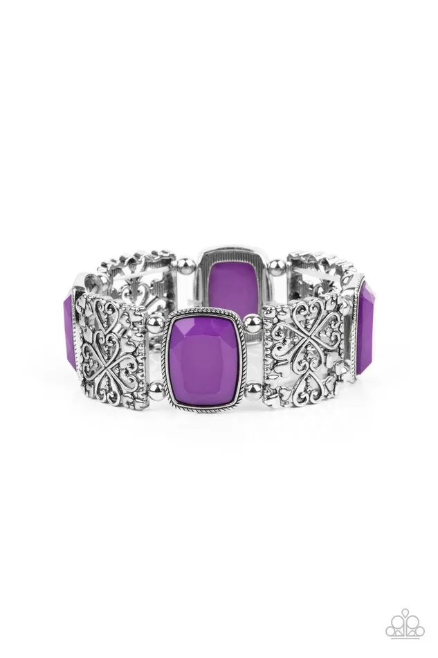Bracelets Paparazzi Accessories Colorful Coronation Purple Bracelet Jewelry by Bretta
