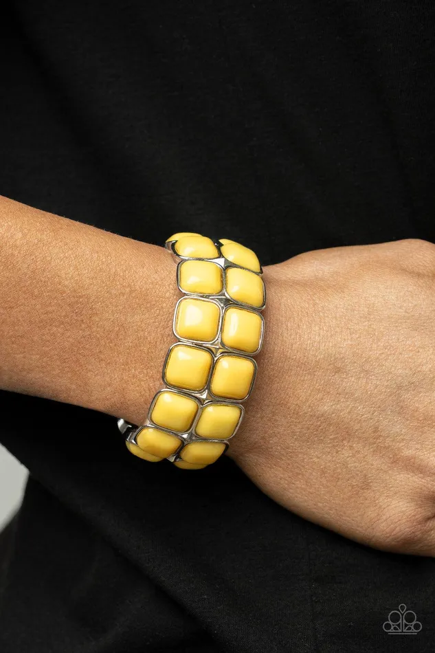 Bracelets Paparazzi Accessories Double The DIVAttitude Yellow Bracelet Jewelry by Bretta Bracelets Paparazzi Accessories Double The DIVAttitude Yellow Bracelet Jewelry by Bretta