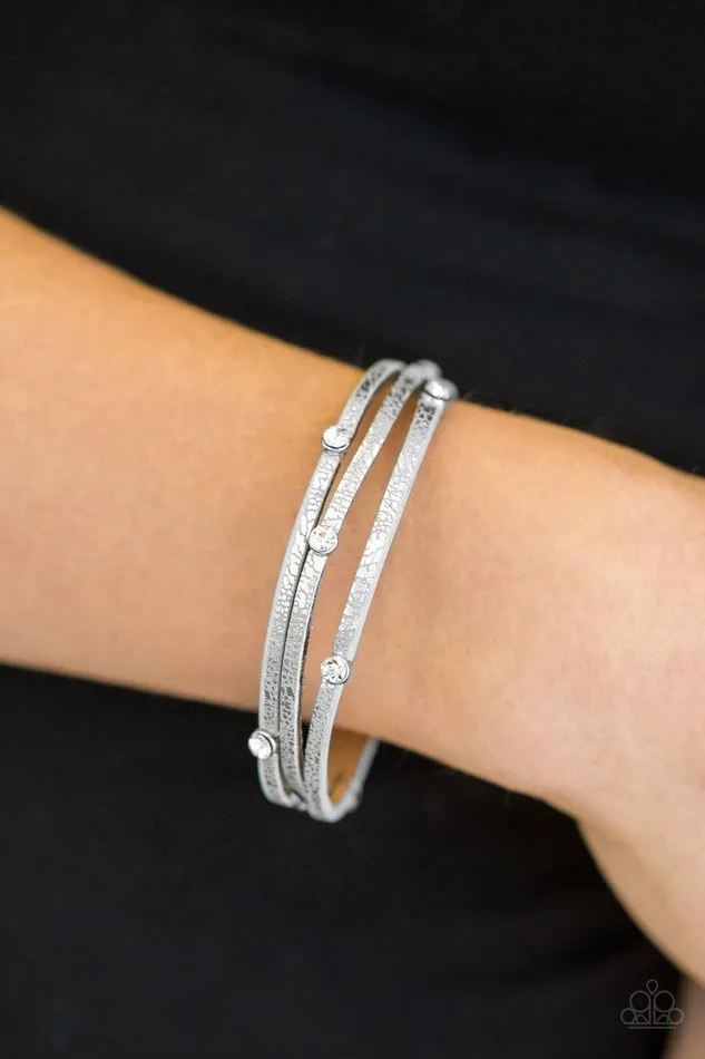 Bracelets Paparazzi Accessories Drop A SHINE Silver Bracelet Jewelry by Bretta