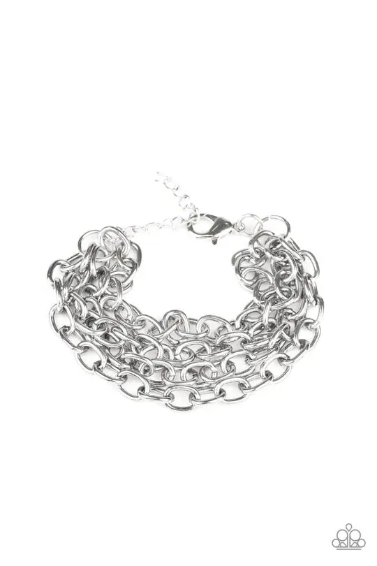 Bracelets Paparazzi Accessories Fast Ball Silver Bracelet Jewelry by Bretta