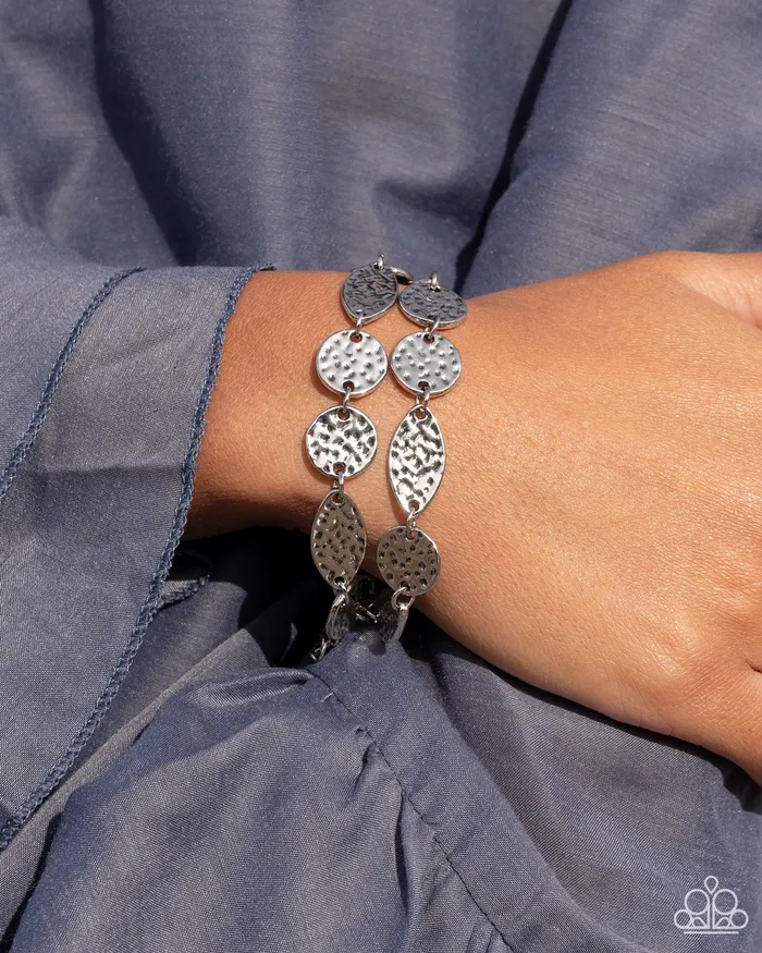 Bracelets Paparazzi Accessories Hammered Hangout Silver Bracelet Jewelry by Bretta