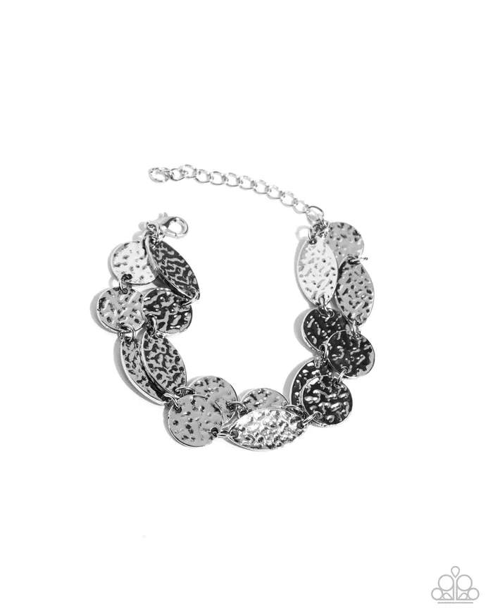 Bracelets Paparazzi Accessories Hammered Hangout Silver Bracelet Jewelry by Bretta