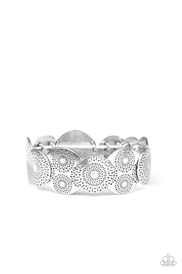 Bracelets Paparazzi Accessories Pleasantly Posy Silver Bracelet Jewelry by Bretta