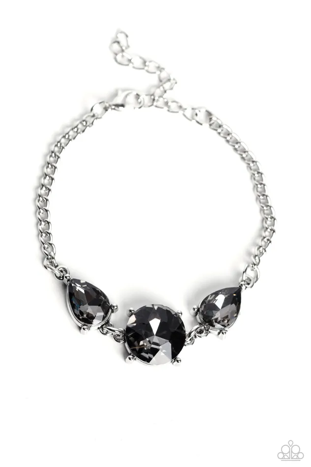 Bracelets Paparazzi Accessories Twinkling Trio Silver Bracelet Jewelry by Bretta