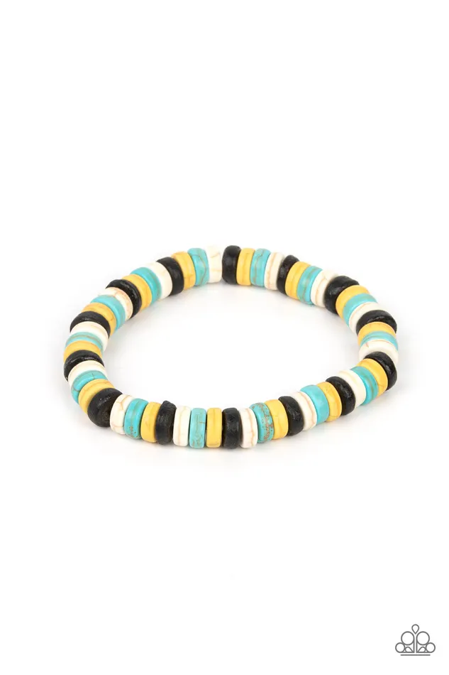 Bracelets Rural Rocker Blue Bracelet Jewelry by Bretta Paparazzi Accessories