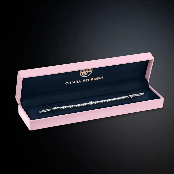 Chiara Ferragni Bracelets Womens Chiara Ferragni bracelet rhodiumplated with zircons 1615 cm
