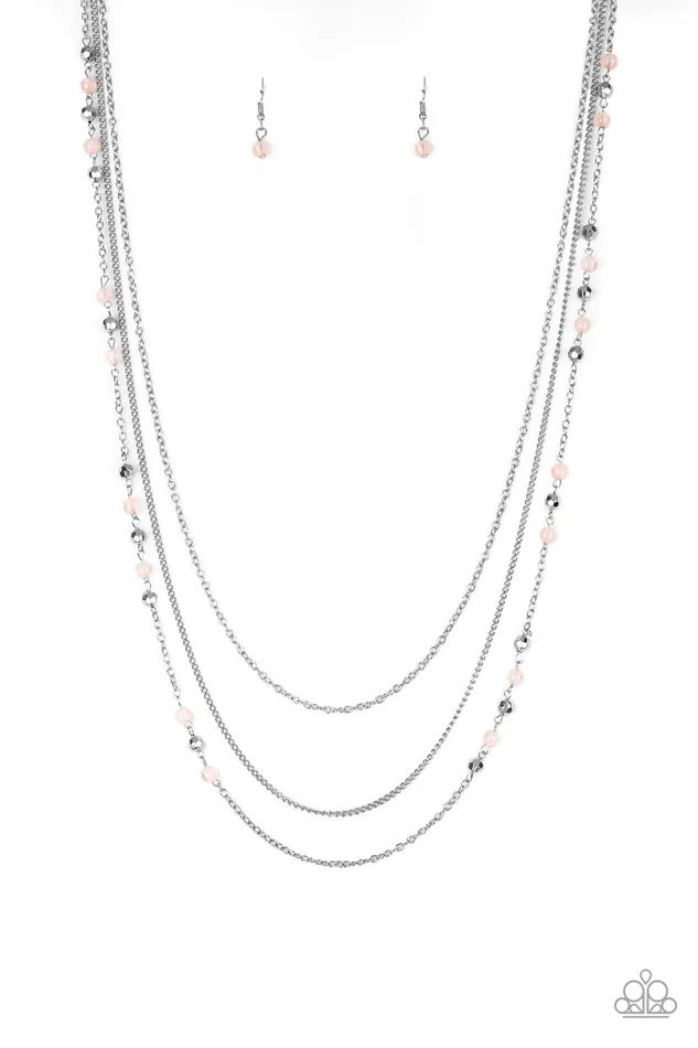 Colorful Cadence Pink Necklace Jewelry by Bretta Paparazzi Accessories Necklaces