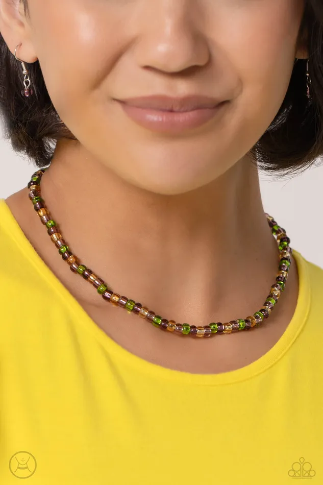 Colorfully GLASSY Purple Necklace Jewelry by Bretta Paparazzi Accessories Necklaces Colorfully GLASSY Purple Necklace Jewelry by Bretta Paparazzi Accessories Necklaces
