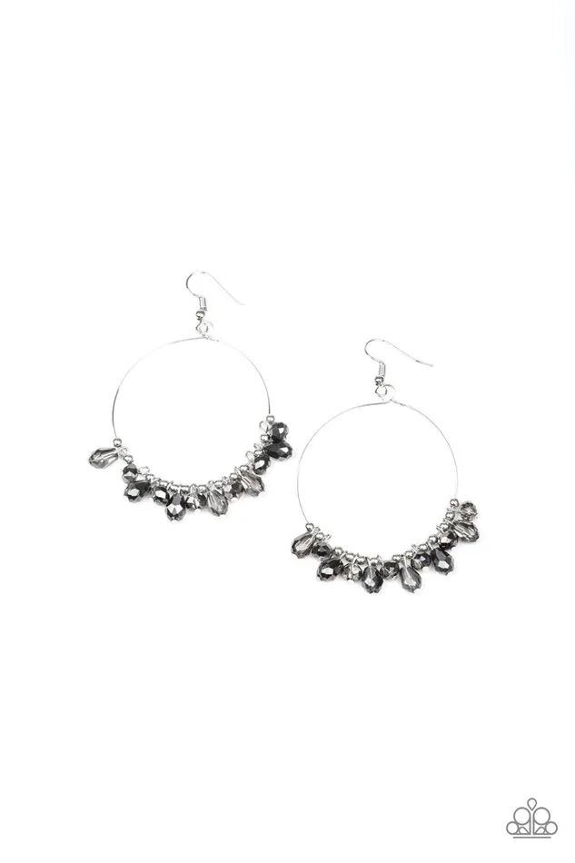 Crystal Collaboration Silver Earrings Jewelry by Bretta Paparazzi Accessories Earrings
