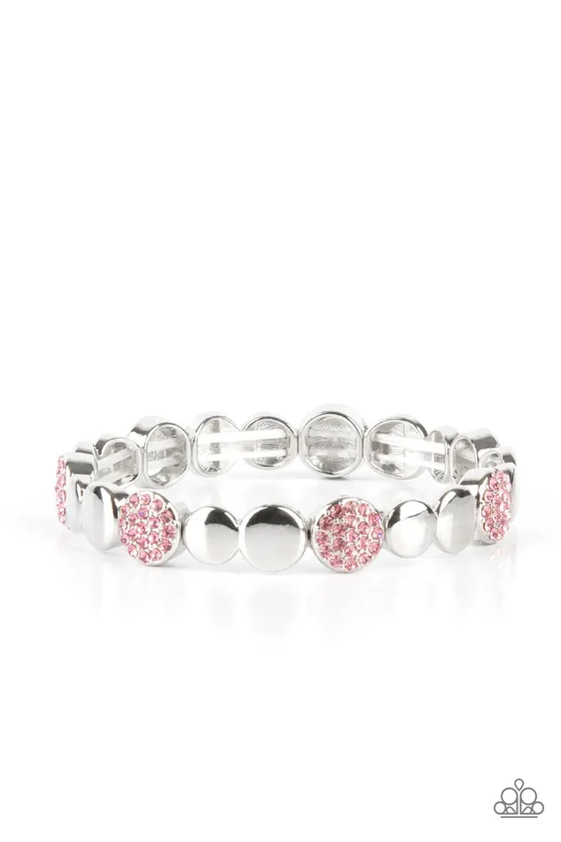 Dimensional Dazzle Pink Bracelet Jewelry by Bretta Paparazzi Accessories Bracelets