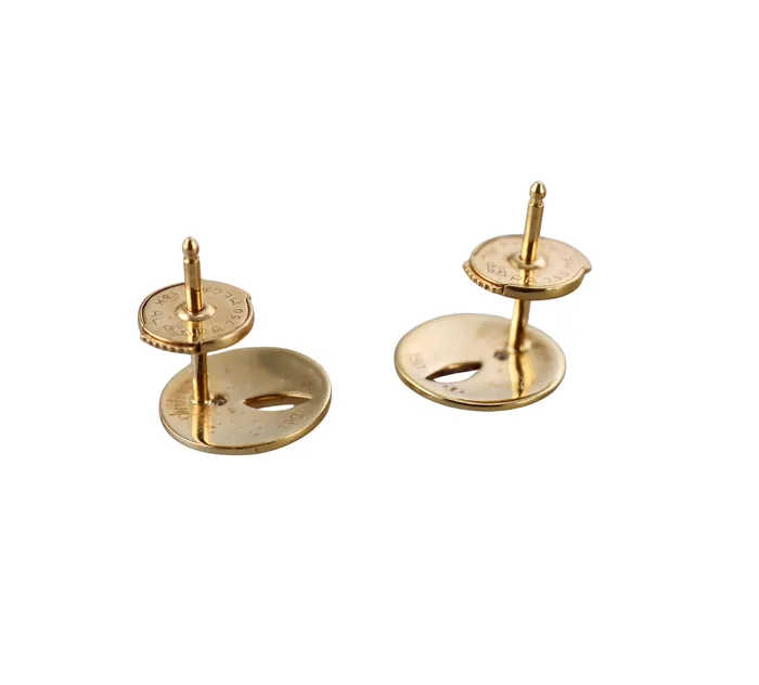 Dinh Van Yellow Gold Diamond Stud Earrings Dinh Van Earrings