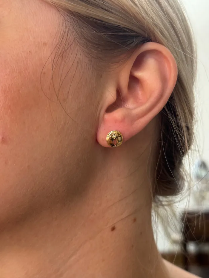 Dinh Van Yellow Gold Diamond Stud Earrings Dinh Van Earrings