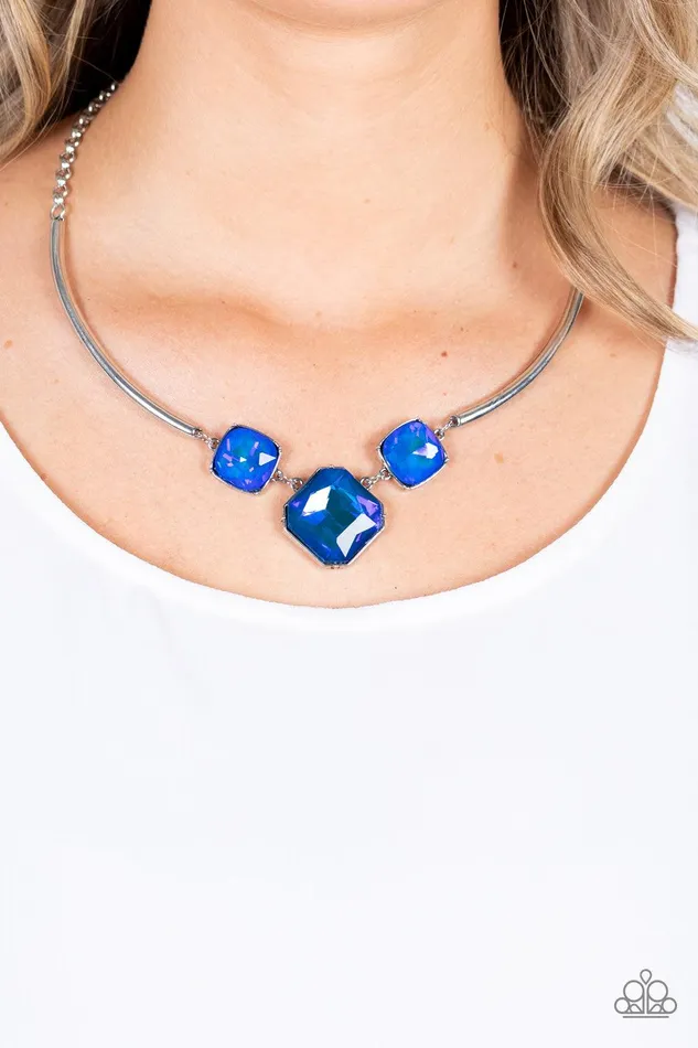 Divine IRIDESCENCE Blue Necklace Jewelry by Bretta Paparazzi Accessories Necklaces Divine IRIDESCENCE Blue Necklace Jewelry by Bretta Paparazzi Accessories Necklaces