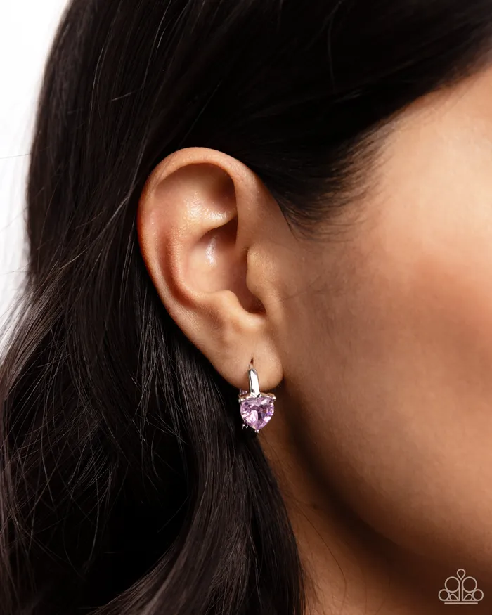 Earrings High Nobility Pink Hoop Earrings Jewelry by Bretta Paparazzi Accessories Earrings High Nobility Pink Hoop Earrings Jewelry by Bretta Paparazzi Accessories