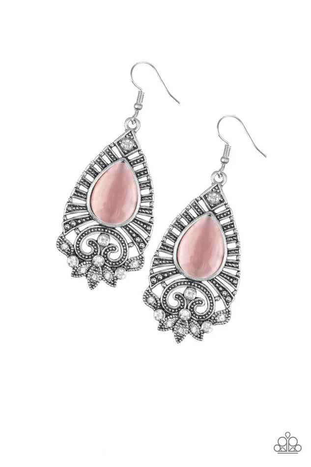 Earrings Majestically Malibu Pink Earrings Jewelry by Bretta Paparazzi Accessories