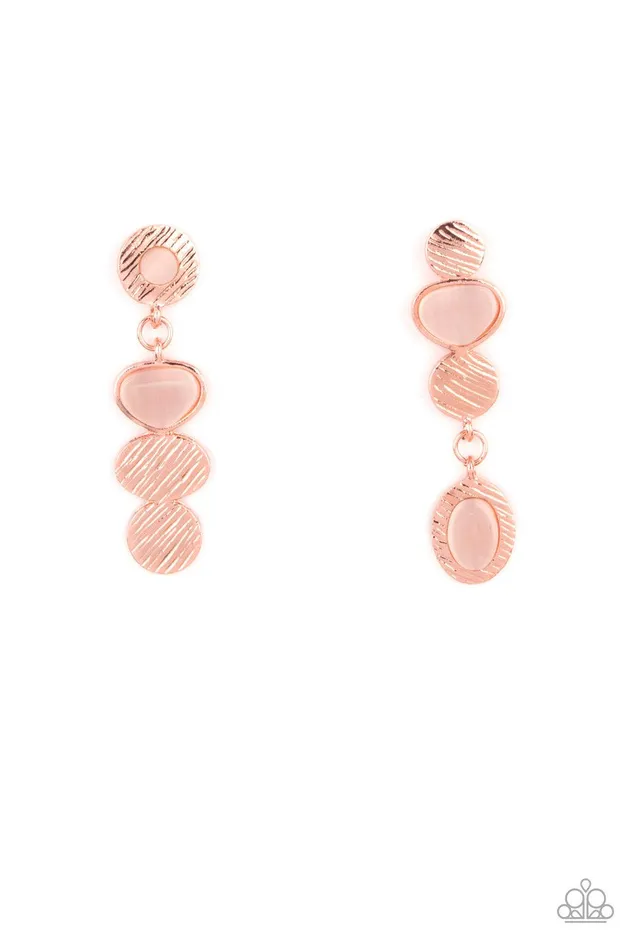 Earrings Paparazzi Accessories Asymmetrical Appeal Copper Earrings Jewelry by Bretta