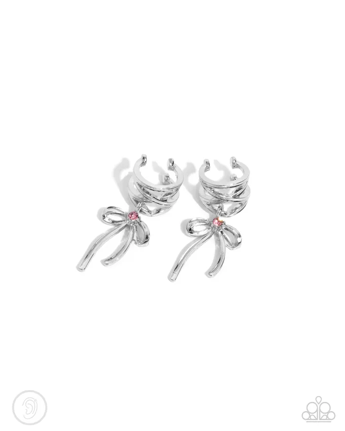 Earrings Paparazzi Accessories Ballet Lacing Pink Ear Cuff Jewelry by Bretta