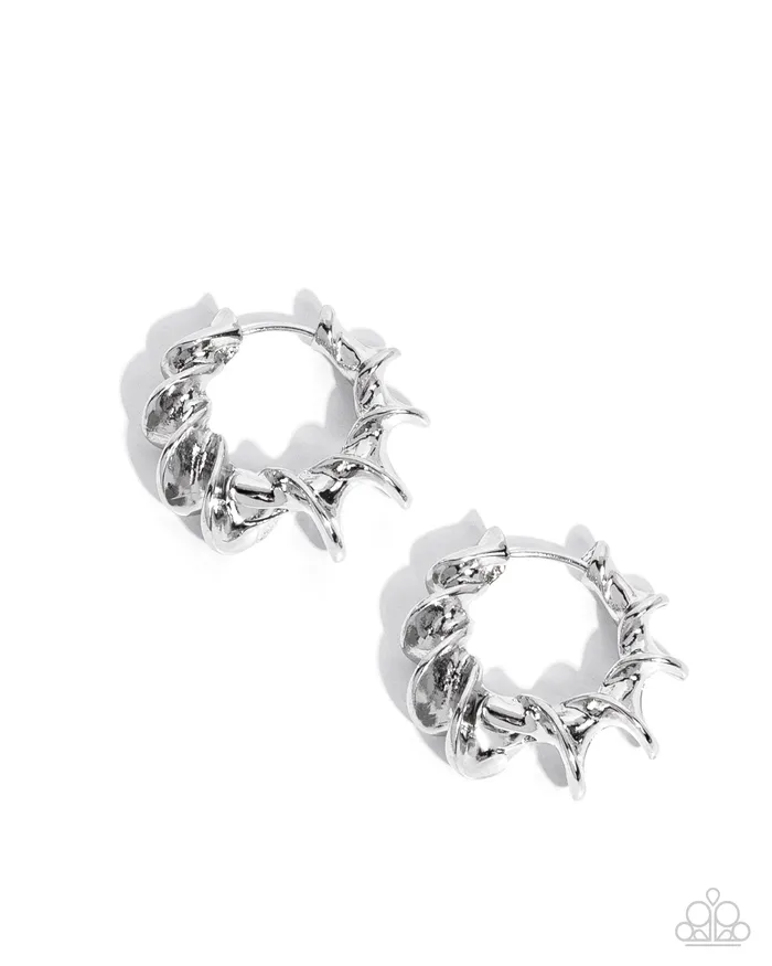 Earrings Paparazzi Accessories Corkscrew Chic Silver Earrings Jewelry By Bretta