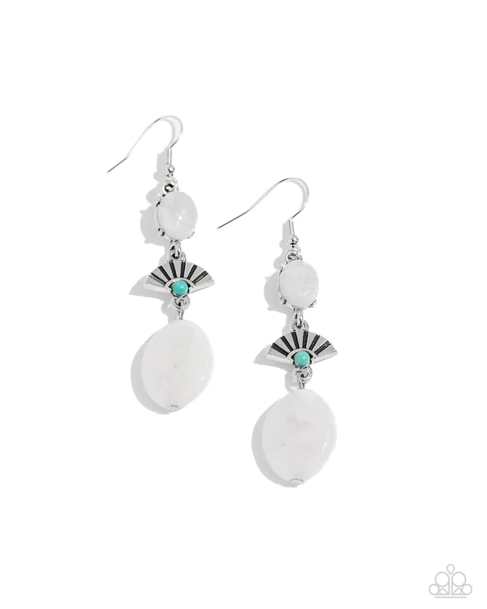 Earrings Paparazzi Accessories Creative Cascade White Earrings Jewelry by Bretta
