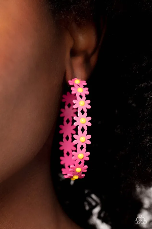 Earrings Paparazzi Accessories Daisy Disposition Pink Earrings Jewelry by Bretta