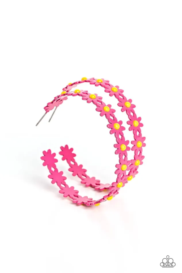 Earrings Paparazzi Accessories Daisy Disposition Pink Earrings Jewelry by Bretta