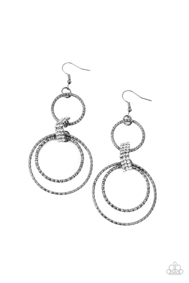 Earrings Paparazzi Accessories Getting Hitched Black Earrings Jewelry by Bretta