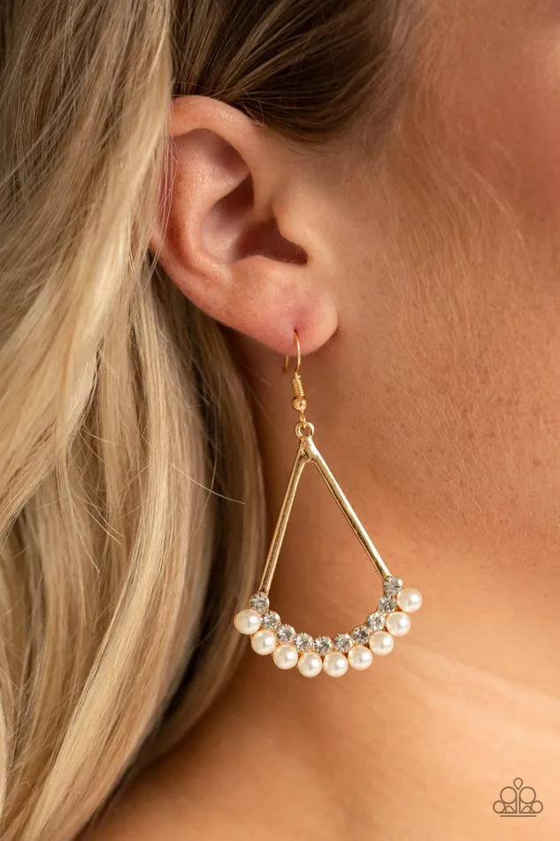 Earrings Paparazzi Accessories Top to Bottom Gold Earrings Jewelry by Bretta