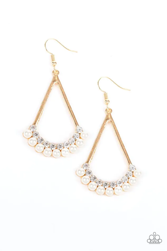 Earrings Paparazzi Accessories Top to Bottom Gold Earrings Jewelry by Bretta