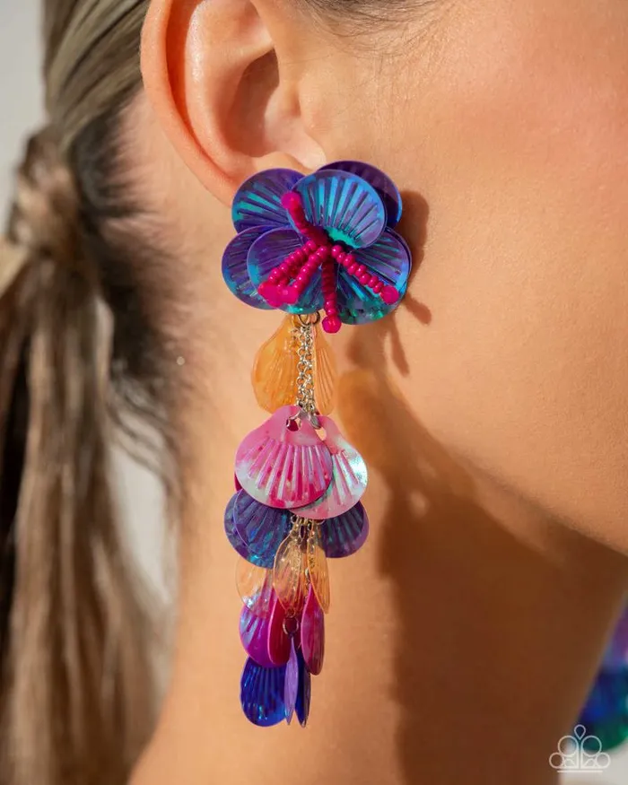 Earrings Paparazzi Accessories Under the Waves Purple Earrings Jewelry by Bretta Earrings Paparazzi Accessories Under the Waves Purple Earrings Jewelry by Bretta