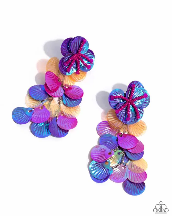 Earrings Paparazzi Accessories Under the Waves Purple Earrings Jewelry by Bretta Earrings Paparazzi Accessories Under the Waves Purple Earrings Jewelry by Bretta