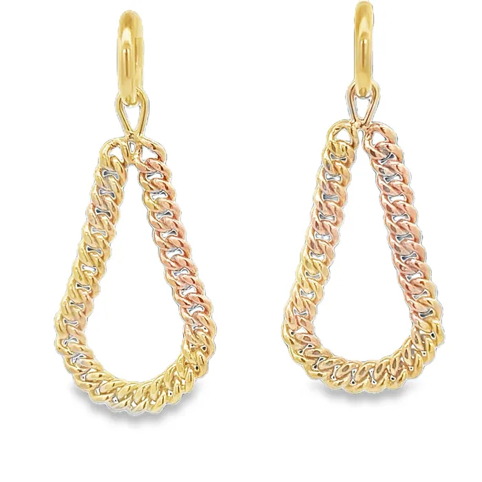 Earrings YaninaCo Jewelry Yellow Gold Curb Earrings