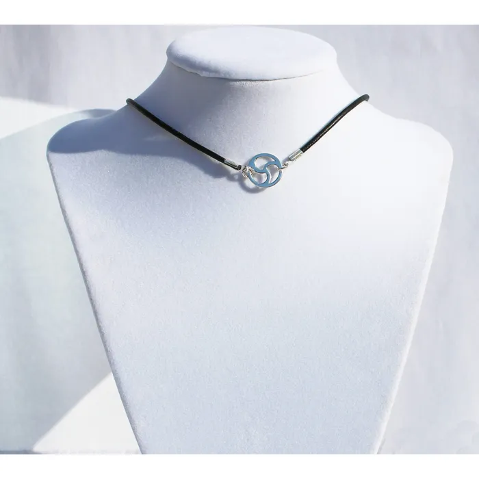 Erosmoon Rings Leather Sterling Silver Discreet BDSM Symbol Choker 15MMAdjustable Erosmoon Rings Leather Sterling Silver Discreet BDSM Symbol Choker 15MMAdjustable