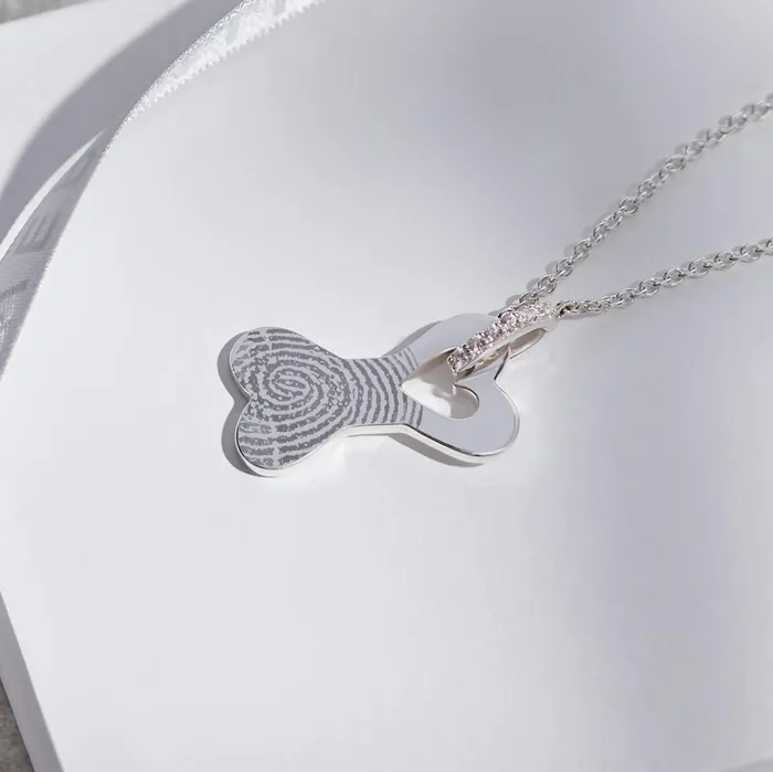 EverWith Necklaces EverWith Engraved Dog Bone Fingerprint Memorial Necklace with Fine Crystals EverWith Necklaces EverWith Engraved Dog Bone Fingerprint Memorial Necklace with Fine Crystals