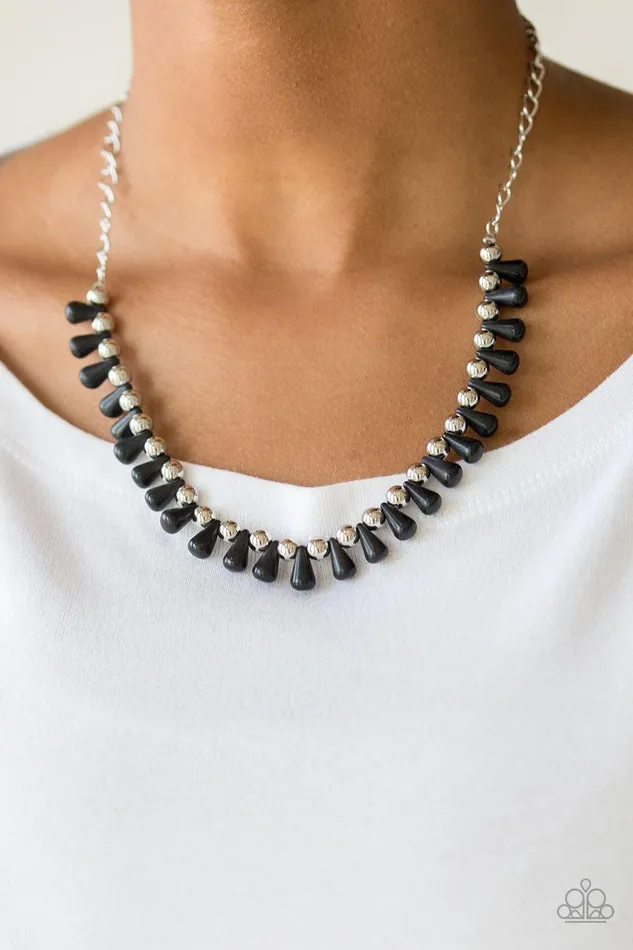 Extinct Species Black Necklace Jewelry by Bretta Paparazzi Accessories Necklaces