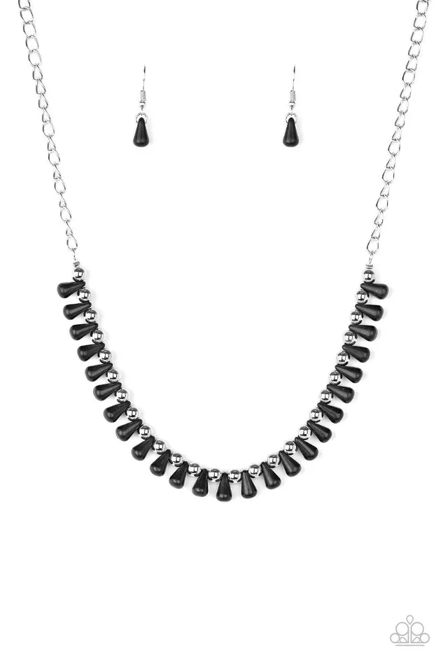 Extinct Species Black Necklace Jewelry by Bretta Paparazzi Accessories Necklaces