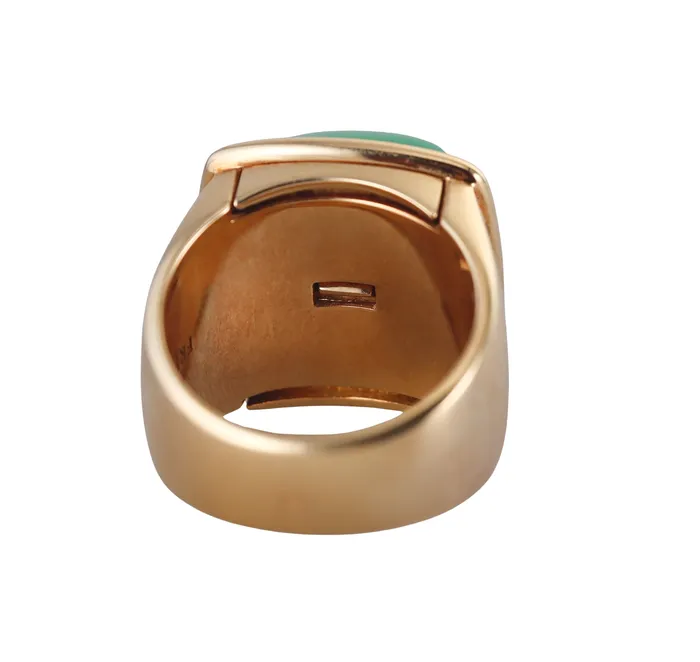 Fred Paris Rings Fred Pain de Sucre Yellow Gold Customizable Chrysoprase Large Ring