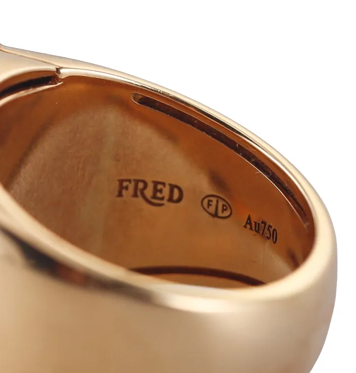 Fred Paris Rings Fred Pain de Sucre Yellow Gold Customizable Chrysoprase Large Ring