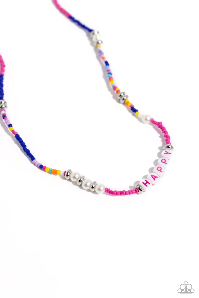 Happy to See You Pink Necklace Jewelry by Bretta Paparazzi Accessories Necklaces