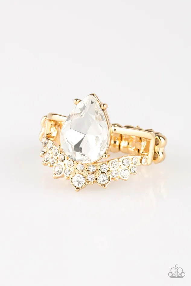 If The Crown Fits Gold Ring Jewelry by Bretta Paparazzi Accessories Rings