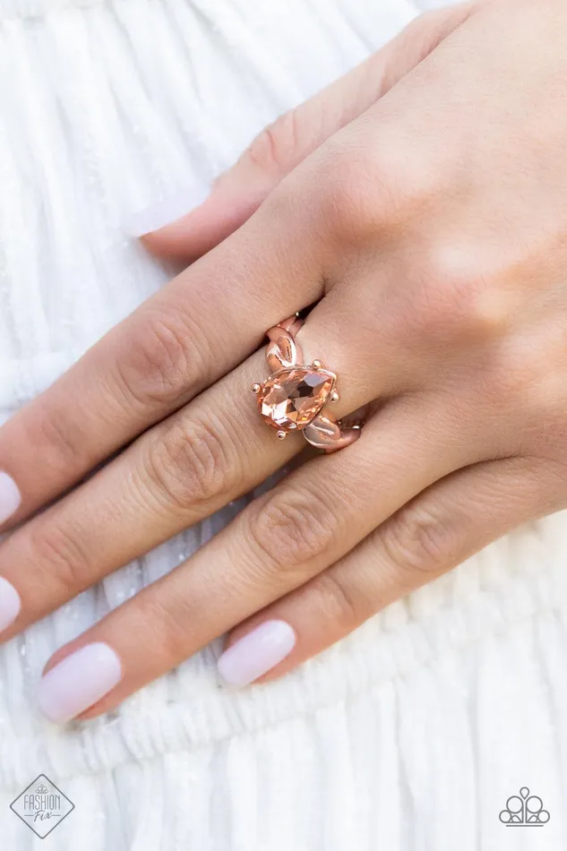 Law of Attraction Rose Gold Ring Jewelry by Bretta Paparazzi Accessories Rings