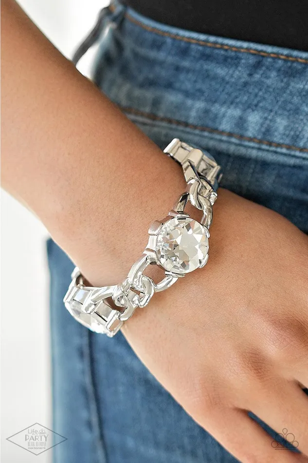 Light Up The Room White Bracelet Jewelry by Bretta Paparazzi Accessories Bracelets Light Up The Room White Bracelet Jewelry by Bretta Paparazzi Accessories Bracelets